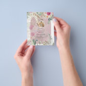 バジェットほこりっぽいバラパンパスグラス茶パーティーシャワー チラシ (手)