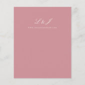 バジェットほこりっぽいバラピンク結婚の書道 (裏面)