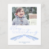 バジェットほこりっぽい青いクリスマスパインの休日の写真 (正面)