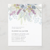 バジェットほこりっぽい青い水の色の結婚葉 (正面)