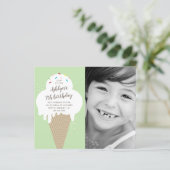 バジェットアイスクリームコーン子供の誕生日招待 (スタンド正面)