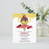 バジェットアイスクリームパーティー誕生日招待 (スタンド正面)