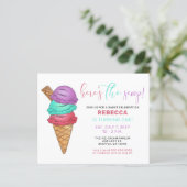 バジェットアイスクリームパーティー誕生日招待 (スタンド正面)