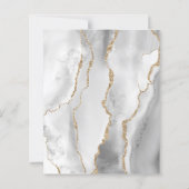 バジェットアガテグレイ金ゴールドダーク結婚式招待状 (裏面)