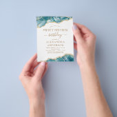 バジェットアガテスウィート16ティール(緑がかった色)金ゴールド招待状 チラシ (手)