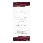 バジェットアガテブルゴーニュ金ゴールド結婚式 プログラム (正面)