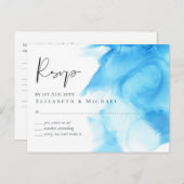 バジェットアクアブルーウォーター結婚カラー ポストカード (正面/裏面)