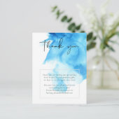 バジェットアクアブルーウォーター結婚カラー ポストカード (スタンド正面)