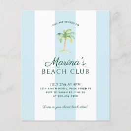 バジェットアクアブルーカバナストライプビーチクラブ誕生日