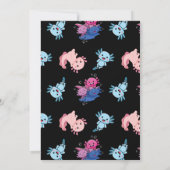 バジェットアクソロトルキッドの誕生日パーティーの招待状 招待状 (裏面)