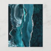 バジェットアゲイト暗いティール（緑がかった色）シルバー日付を保存 (裏面)