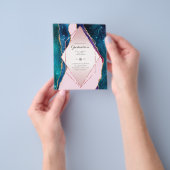 バジェットアゲテエクシデーションパーティー招待状グリッターグラム チラシ (手)