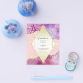 バジェットアゲテエクシデーションパーティー招待状グリッターグラム チラシ (シングル)