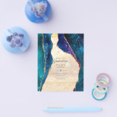 バジェットアゲテエクシデーションパーティー招待状グリッターグラム チラシ (シングル)