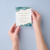 バジェットアゲートターコイズキンセアニラティール(緑がかった色)金ゴールド チラシ (手)