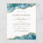 バジェットアゲートターコイズキンセアニラティール(緑がかった色)金ゴールド チラシ (正面)