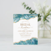 バジェットアゲートティール（緑がかった色）金ゴールドブライダルシャワールンチョン (スタンド正面)