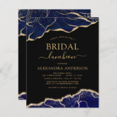 バジェットアゲートネイビーブルーブライダルシャワールンチョン (正面/裏面)