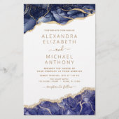 バジェットアゲートネイビーブルー金ゴールドブルー結婚ズ (正面)