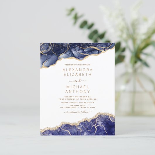 バジェットアゲートネイビーブルー金ゴールドブルー結婚ズ (スタンド正面)