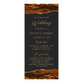 バジェットアゲートバーンドオレンジダーク結婚式 プログラム (正面)