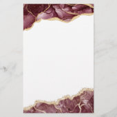 バジェットアゲートブルガンディ金ゴールドブランチ&バブリー (裏面)