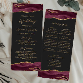 バジェットアゲートブルゴーニュ金ゴールドダーク結婚式 プログラム