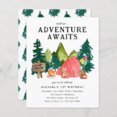 バジェットアドベンチャーアウェイズテントベアーキャンプ誕生日 (正面/裏面)