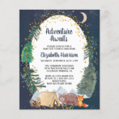 バジェットアドベンチャーナイトスカイベビーシャワー招待状 (正面)