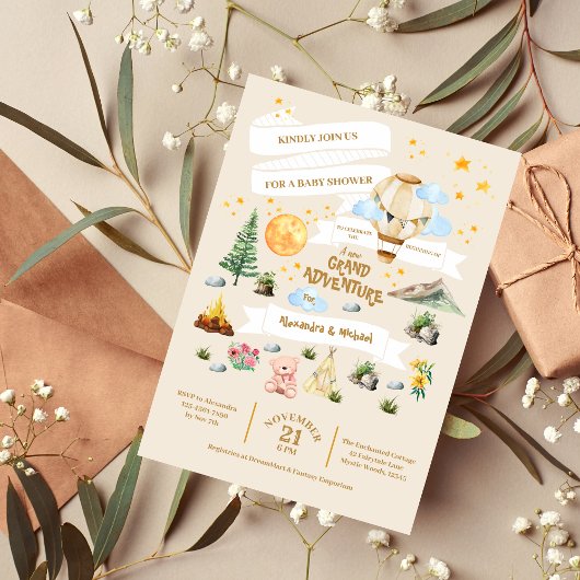 バジェットアドベンチャーベビーシャワー水色の木 チラシ