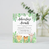 バジェットアドベンチャーワアウェイズアニマルベビーシャワー招待状 (スタンド正面)