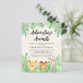 バジェットアドベンチャーワアウェイズアニマルベビーシャワー招待状 (スタンド正面)