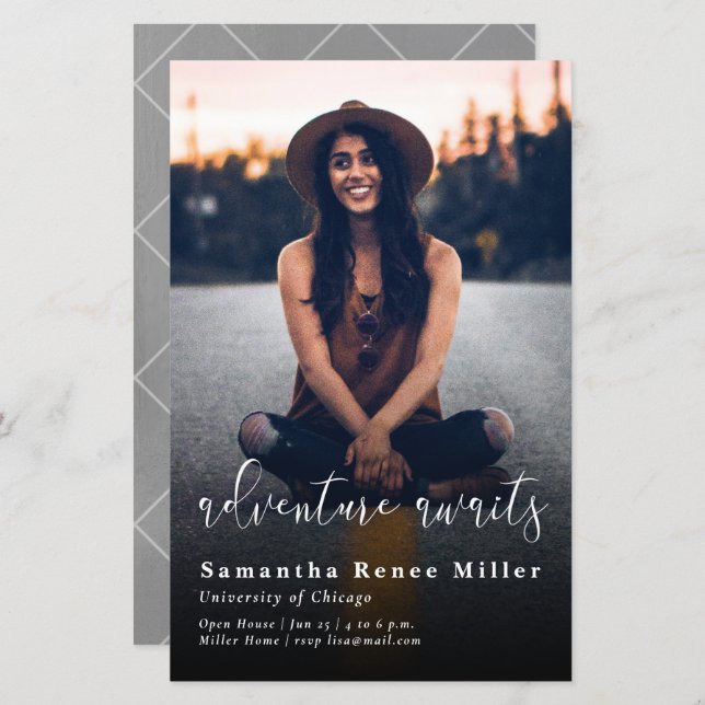 バジェットアドベンチャーワアウェイズフォトディスタンスメント招待状 (正面/裏面)