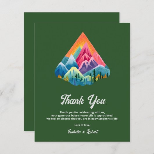 バジェットアドベンチャー待ちベビーシャワーありがとう (正面/裏面)