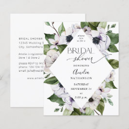 バジェットアネモネホワイトフローラブライダルシャワー