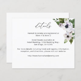 バジェットアネモネホワイトフローラ詳細