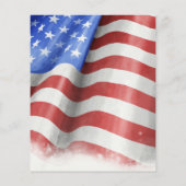 バジェットアメリカ国旗のバースデーパーティ招待状 (裏面)