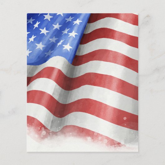 バジェットアメリカ国旗の退職パーティの招待状 (裏面)