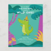バジェットアリゲーターキッドの誕生日招待状 (正面)