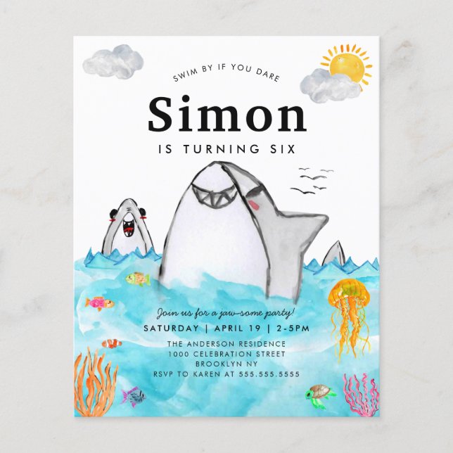 バジェットアンダーザシースイミングシャーク海誕生日 (正面)