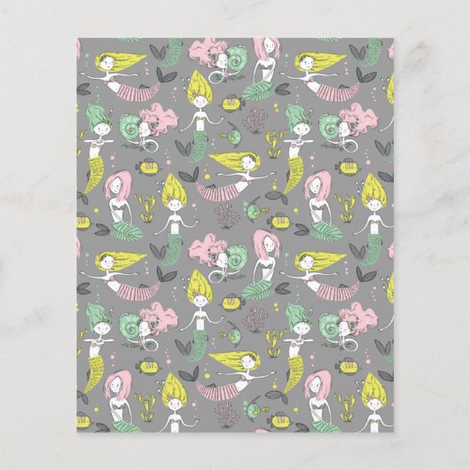 バジェットアンダーザシーマーメイド誕生日招待状 (裏面)