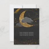 バジェットアンダーザスターズ金ゴールドムーングラムキンセアニェラ ノートカード (裏面)