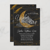 バジェットアンダーザスターズ金ゴールドムーングラムキンセアニェラ ノートカード (正面/裏面)