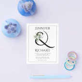 バジェットアンパサンド、ユーカリQR結婚式招待状 チラシ (シングル)