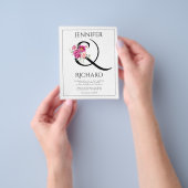 バジェットアンパサンド、ユーカリQR結婚式招待状 チラシ (手)