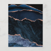 バジェットアーチネイビーバラ金ゴールド結婚式招待状 (裏面)