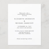 バジェットアーチフォトカジュアル結婚式招待状 (裏面)