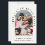 バジェットアーチフォトクリームウェディングレセプション招待状<br><div class="desc">予算モダン的なフレンドリークリームの駆け落ち結婚や個人の発表と披露宴の招待正面にはアーチのフレームに写真が収められ、タイポグラフィには「パーティーの後で楽しい」がエレガントある。名前、日付と場所結婚を追加する。逆に、招待をパーソナライズし、署名のようなスクリプトに名前を追加することができる。</div>