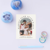 バジェットアーチフォトクリームウェディングレセプション招待状 チラシ (シングル)