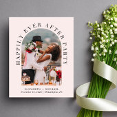 バジェットアーチフォトピンクウェディングレセプション招待状